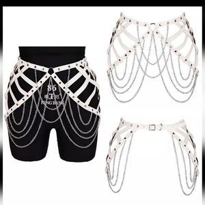 NWOT White Waist Harness Belt